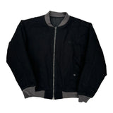Civil Regime Reversible Bomber Jacket - Large Black Cotton