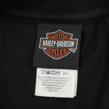 Harley Davidson Graphic Polo Shirt - 2XL Black Cotton Blend