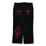 Unbranded Graphic Jeans - 38W 31L Black Denim