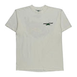 Single Stitch Soccer Peace Frogs Graphic T-Shirt - Large White Cotton