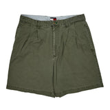 Tommy Hilfiger Chino Shorts - 34W 8L Green Cotton