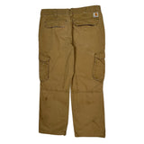 Carhartt Cargo Trousers - 34W 30L Brown Cotton