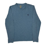 Polo By Ralph Lauren Long Sleeve T-Shirt - Medium Blue Cotton