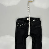 True Religion Skinny Jeans - 27W UK 6 Black Cotton