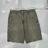 Carhartt Carpenter Shorts - 34W 11L Grey Cotton