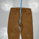 Dickies Carpenter Trousers - 36W 30L Brown Cotton