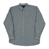 Tommy Hilfiger Striped Shirt - Large Blue Cotton