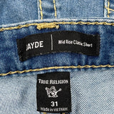 True Religion Denim Shorts - 31W UK 10 Blue Cotton