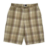 Phat Farm Checked Chino Shorts - 36W 10L Beige Cotton