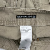 Quiksilver Cargo Shorts - 32W 10L Khaki Cotton