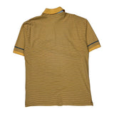 Tommy Hilfiger Striped Polo Shirt - Large Yellow Cotton