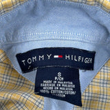 Tommy Hilfiger Checked Shirt - Small Yellow Cotton