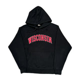 Wisconsin Champion College Hoodie - Large Black Cotton