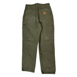 Carhartt Carpenter Trousers - 30W 31L Green Cotton