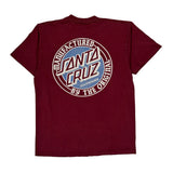 Skateboards Santa Cruz T-Shirt - Medium Burgundy Cotton