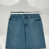 Qruel Denim Shorts - 34W 12L Blue Cotton