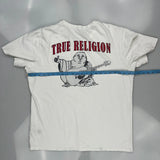 True Religion T-Shirt - Large White Cotton