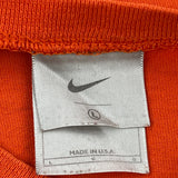 Vintage Made In USa Nike T-Shirt - Large Orange Cotton