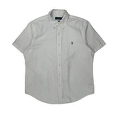 Polo By Ralph Lauren Short Sleeve Shirt - Large White Cotton