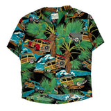 Diamond Head Graphic Hawaiian Shirt - Large Multicoloured Cotton