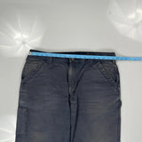 Carhartt Double Knee Carpenter Trousers - 38W 32L Navy Cotton