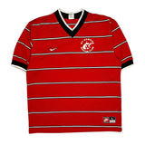 Vintage Wv Rowdies Soccer Club Nike Striped Football Shirt - Large Red Polyester