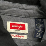Wrangler Shirt - Large Black Cotton