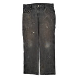 Dickies Carpenter Trousers - 34W 30L Black Cotton