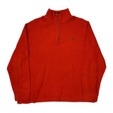 Vintage Polo By Ralph Lauren 1/4 Zip - XL Red Cotton