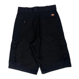 Dickies Cargo Shorts - 30″ Waist Black Polyester Blend