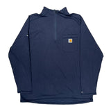 Force Carhartt Long Sleeve T-Shirt - XL Navy Cotton