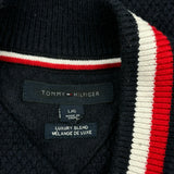 Tommy Hilfiger Graphic Track Jacket - Large Green Cotton Blend