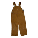 Age 3 Carhartt Double Knee Overalls - XS Brown Cotton