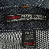 Fubu Cargo Trousers - 38W 34L Blue Cotton