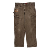 Wrangler Carpenter Trousers - 34W 32L Brown Cotton
