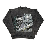 Made In USA Harlequin Sweatshirt - Large Grey Cotton