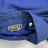 Versace Shirt - Large Blue Cotton