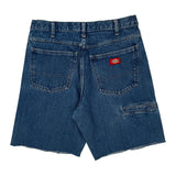 Dickies Denim Shorts - 32W 10L Blue Cotton