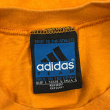 Adidas College T-Shirt - Large Orange Cotton