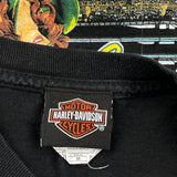 Harley Davidson Graphic Long Sleeve T-Shirt - Medium Black Cotton