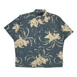 Berkley Polo By Ralph Lauren Floral Hawaiian Shirt - XL Blue Cotton Blend