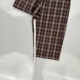 Sean John Checked Shorts - 36W 15L Blue Cotton