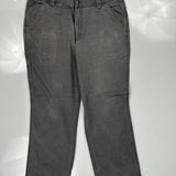 Carhartt Double Knee Carpenter Pants - 34W 29L Gray Cotton