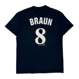 Milwaukee Brewers Majestic Mlb T-Shirt - Large Navy Cotton