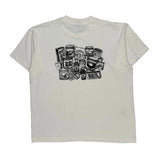 Single Stitch Falcon Food Drive '96 Fruit Of The Loom Graphic T-Shirt - XL White Cotton Blend