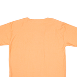 CITYLIFE Sparkly Striped Womens T-Shirt Orange 1/4 Zip XL