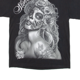 SUTTON Steve Solo Mens Biker T-Shirt Black Crew Neck L