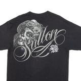 SUTTON Steve Solo Mens Biker T-Shirt Black Crew Neck L