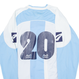 LEGEA No 20 Mens Football Shirt Jersey Blue Long Sleeve V-Neck L