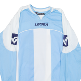 LEGEA No 15 Mens Football Shirt Jersey Blue Long Sleeve V-Neck M